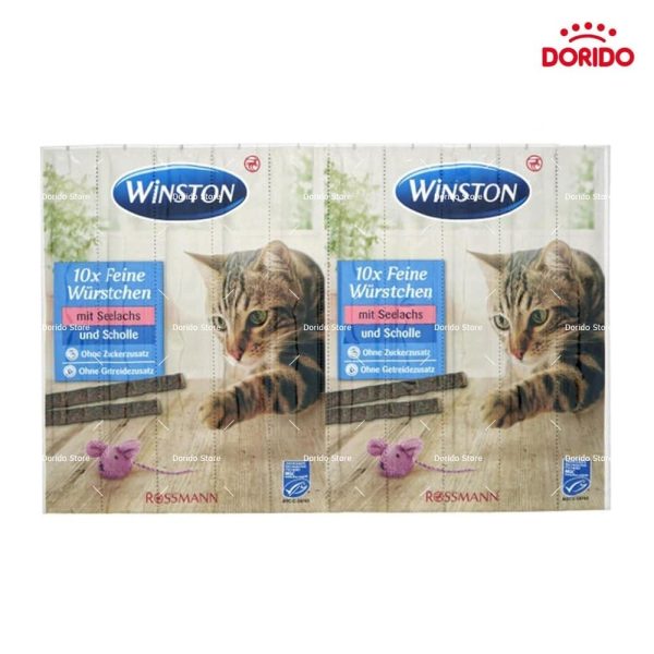 تشویقی مدادی گربه Winston با طعم سالمون و ماهی آزاد
