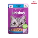 غذای مرطوب پوچ گربه ویسکاس با طعم ماهی تن در ژله Whiskas with Tuna in Jelly 85g