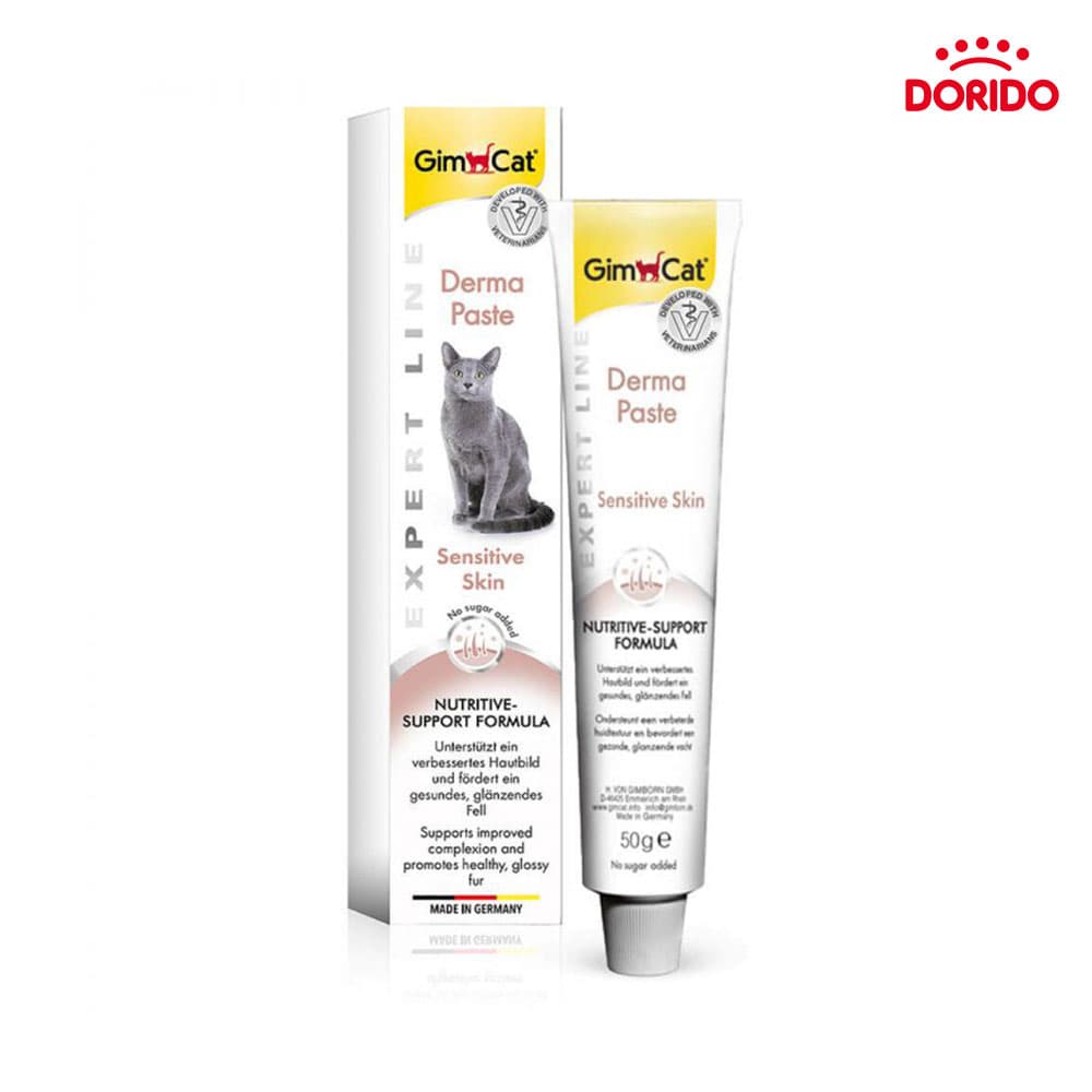 خمیر مکمل پوست و مو گربه جیم کت مدل Derma Paste وزن 50 گرم