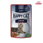 پوچ گربه هپی کت با طعم گوشت گاو باواریا HappyCat Culinary Bavarian Beef