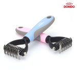 شانه گره بازکن دو طرفه با دسته ژلاتینی مخصوص سگ و گربه