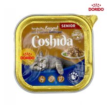خوراک کاسه‌ای ووم گربه کوشیدا با طعم بوقلمون، مرغ و اردک در سس Coshida with Geflugel وزن 100 گرم