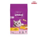 غذای خشک گربه ویسکاس مغزدار با طعم مرغ مدل Whiskas Adult with Chicken