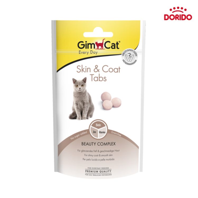 مکمل پوست و مو گربه جیم کت مدل اسکین اند کت GimCat Skin Coat Tabs