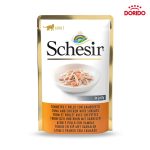 پوچ شسیر گربه ماهی تن، مرغ همراه شاه میگو Schesir tuna chicken shrimps