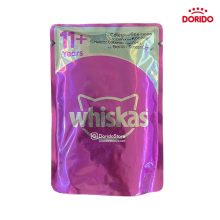پوچ گربه ویسکاس با طعم ماهی کولی Whiskas with Coley وزن 100 گرم