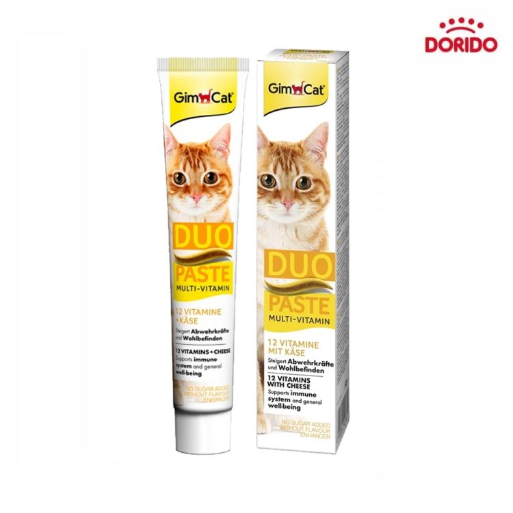 خمیر مولتی ویتامین گربه جیم کت مدل Duo Paste Multi Vitamin با طعم پنیر وزن ۵۰ گرم