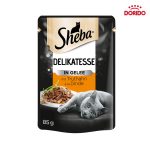 پوچ گربه شیبا دلیکیت با طعم بوقلمون در ژله Sheba Delicate in Jelly with Turkey 85g