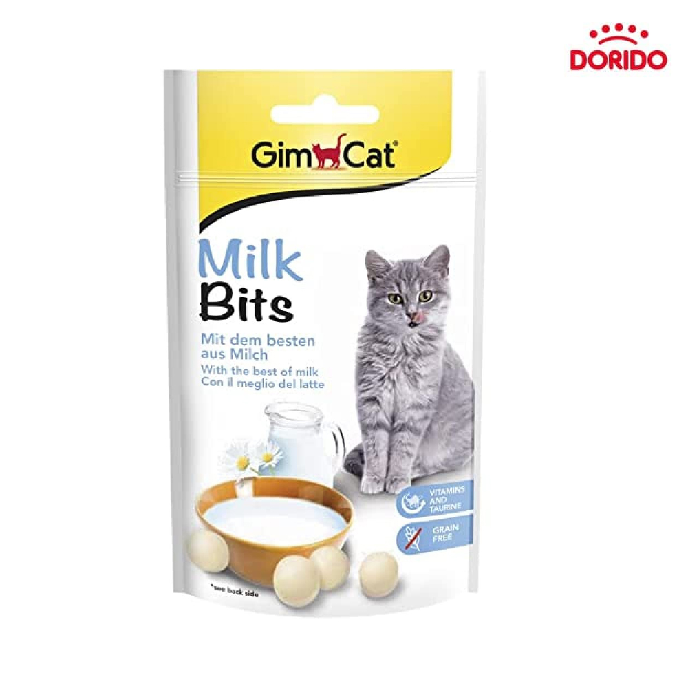 قرص شیر جیم کت برای گربه مدل میلک بیتس GimCat Milk Bits