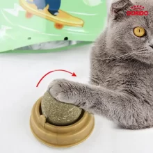 آبنبات کت نیپ دار گربه مدل Rotating Gall Ball Cat Toy with Catnip
