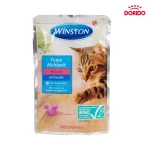 غذای مرطوب پوچ گربه وینستون با طعم ماهی سالمون و قزل آلا 100 گرم Winston Mit Lachs und Forelle Cat Pouch