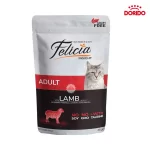 غذای مرطوب یا همان پوچ گربه فلیشیا با طعم گوشت بره در ژله مدل Felicia Adult with Lamb in Jelly 85g