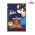 پوچ گربه فلیکس با طعم گوشت گاو (بیف) در ژله مدل Purina Felix Beef in Jelly