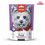 تشویقی سگ ونپی مدل گوشت اردک و کلسیم – Wanpy Duck Jerky & Calcium Bone Twists 100g