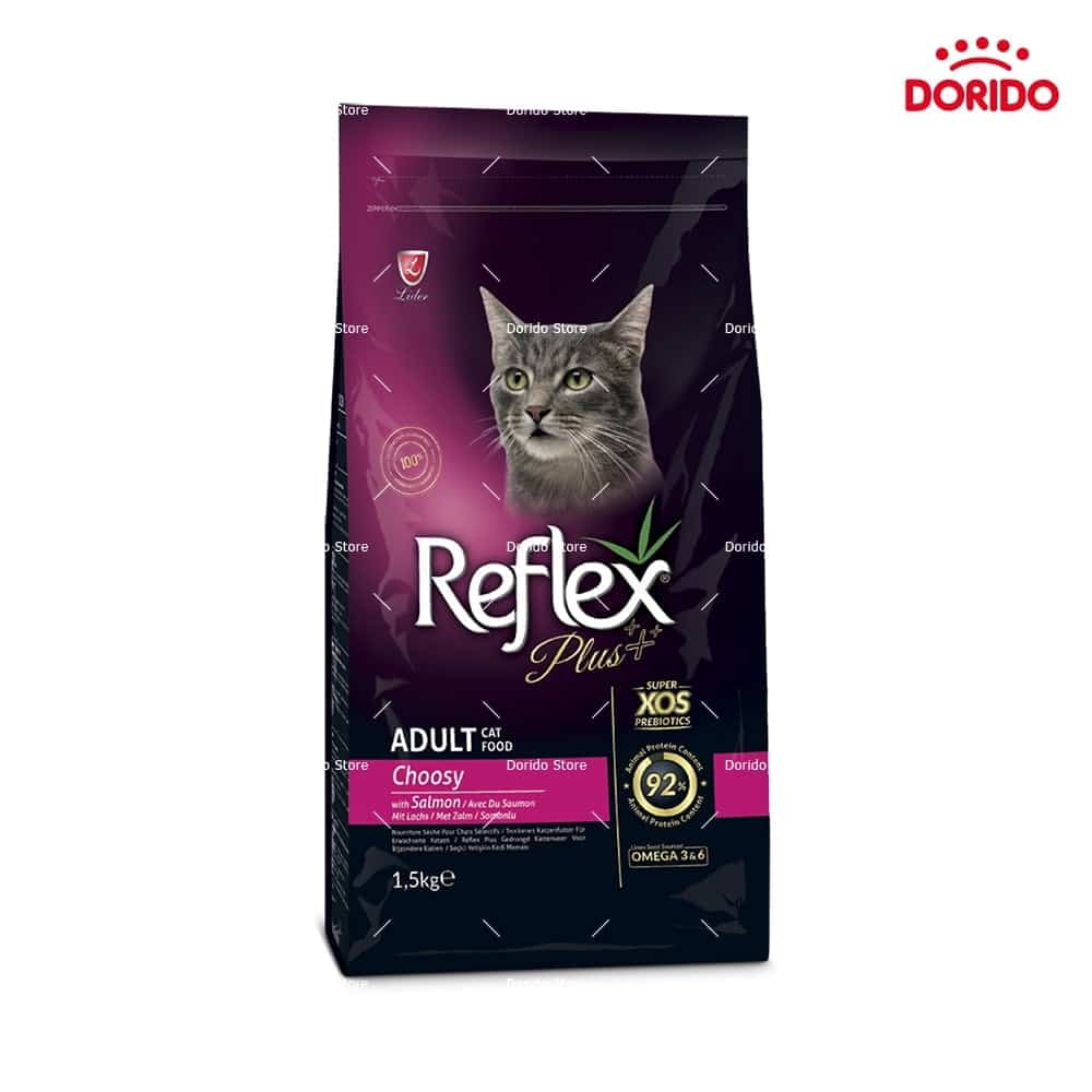 غذای خشک گربه رفلکس پلاس مدل Choosy با طعم سالمون وزن 1.5 کیلوگرم
