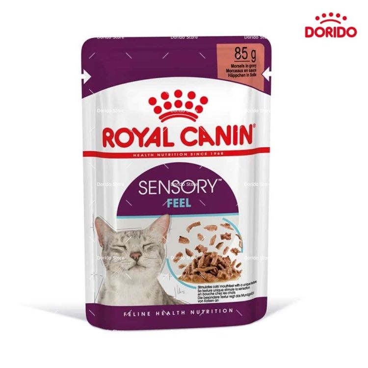 پوچ گربه سنسوری فیل رویال کنین مدل Royal Canin Sensory Feel وزن 85 گرم