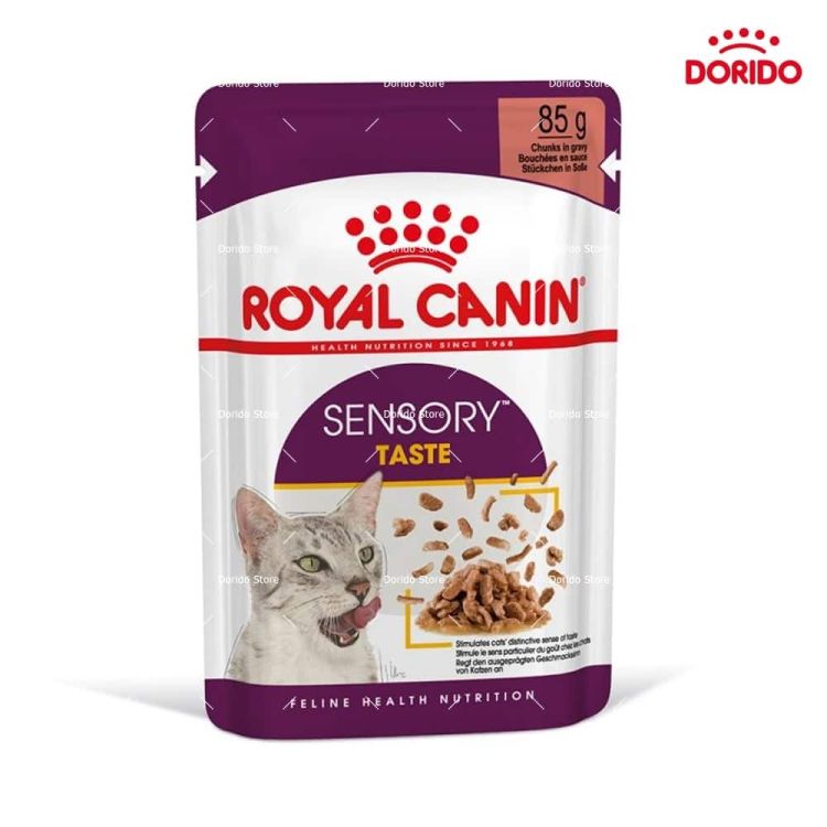 پوچ گربه سنسوری تیست رویال کنین مدل Royal Canin Sensory Taste وزن 85 گرم