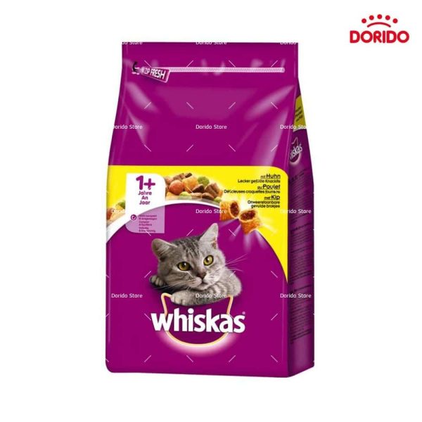 غذای خشک مغزدار گربه ویسکاس با طعم مرغ وزن 1.4 کیلوگرم