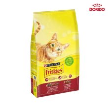 غذای خشک گربه بالغ پورینا فریسکیز Purina Friskies با طعم گوشت گاو و مرغ