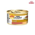 کنسرو غذای گربه گورمت گلد خورشتی با طعم اردک و بوقلمون مدل Gourmet Gold with Duck and Turkey وزن 85 گرم