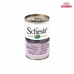 کنسرو غذای گربه شسیر با طعم مرغ و شاه میگو مدل Schesir Chicken With Shrimps وزن 140 گرم