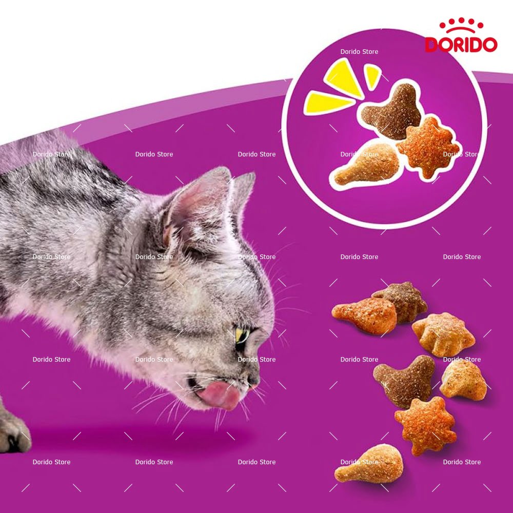 تشویقی گربه ویسکاس مدل کرانچ با طعم مرغ، بوقلمون و اردک